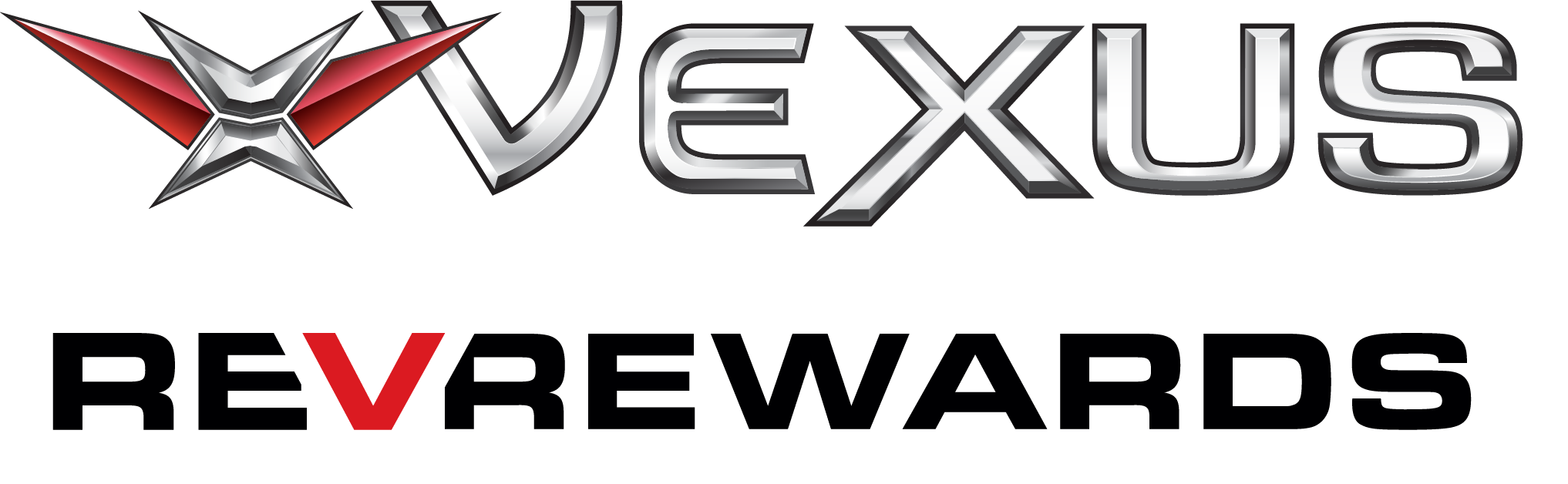 Rev Rewards on Black RGB vexus revrewards logo
